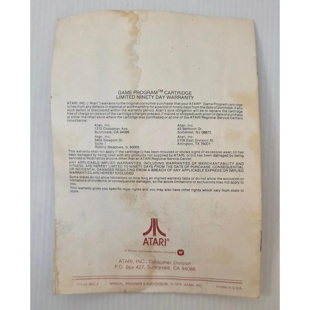Vintage Atari Manuals Catalog Lot Defender Asteroids Breakout‎